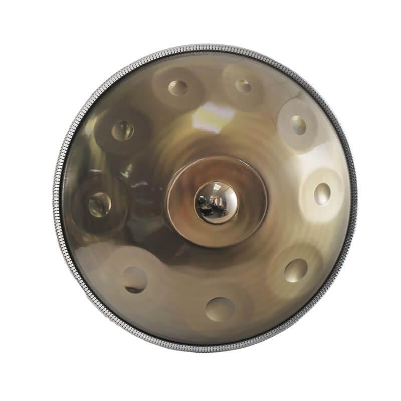 Mountain Rain Maßgeschneiderte 22 Zoll 10-Noten-Handpan aus Edelstahl, F3 Equinox/Integral-Skala Space Drum Handpan