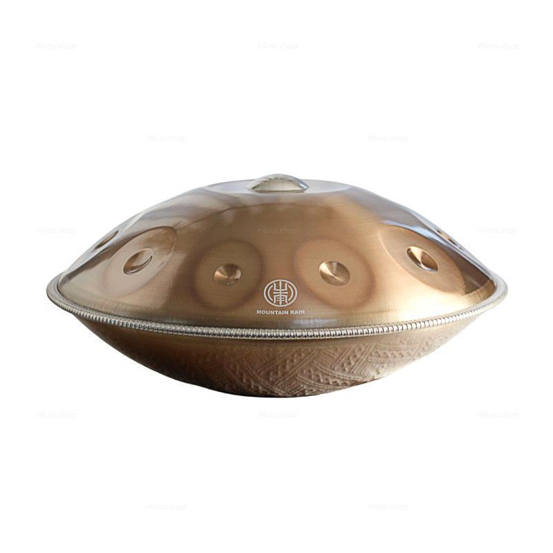 Mountain Rain Maßgeschneiderte 22 Zoll 10-Noten-Handpan aus Edelstahl, F3 Equinox/Integral-Skala Space Drum Handpan