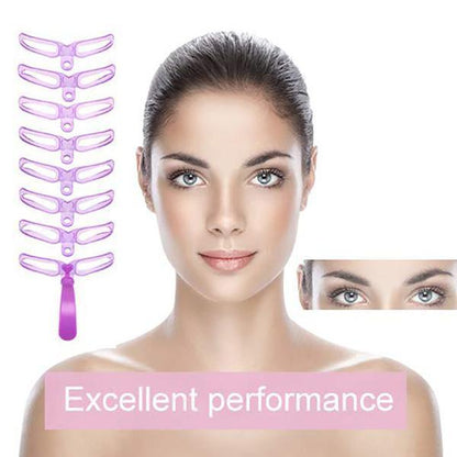Lighteme 8 Shapes Of Eyebrow Stencil