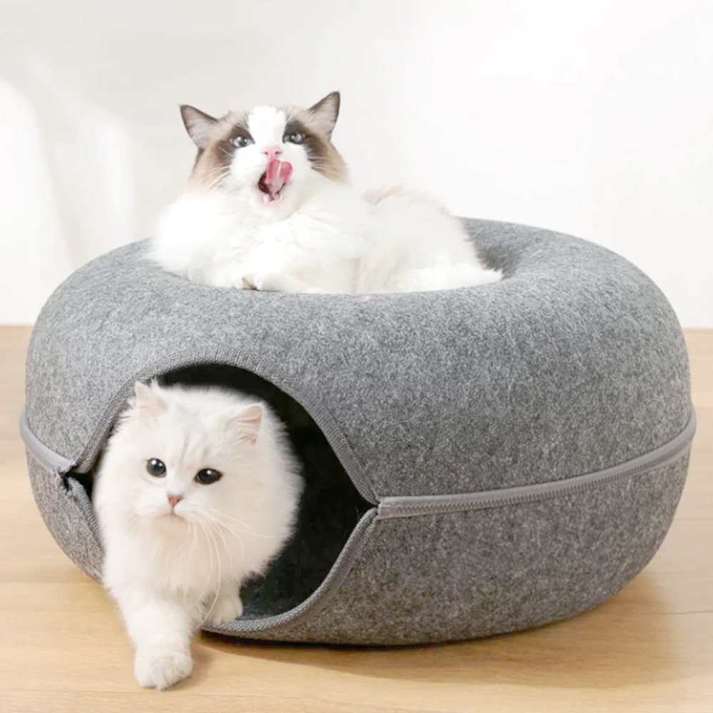 Lit tunnel confortable pour chat Lighteme pour jouer et se reposer