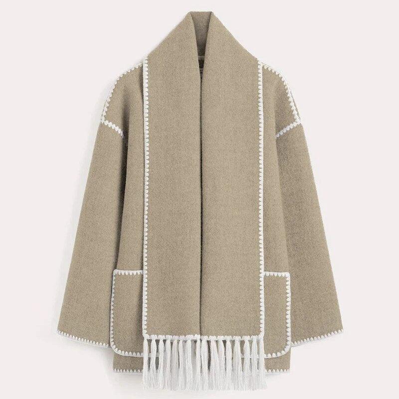 Lighteme Womens Coat with Scarf
