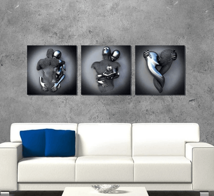 Lighteme Silber Leinwand Gemälde