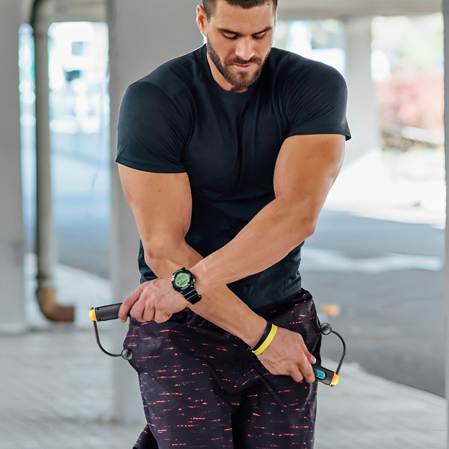 Lighteme Jump Shape Rope - Adjustable Digital Counting Jump Rope and Vibration Reminder for Fitness, Exercise, Workout, Gym
