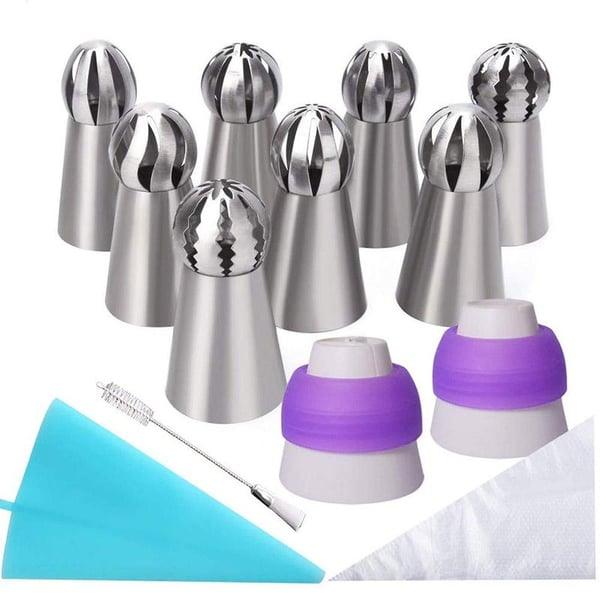 Lighteme Kuchendekor-Spritztüllen-Set, 9 Stück