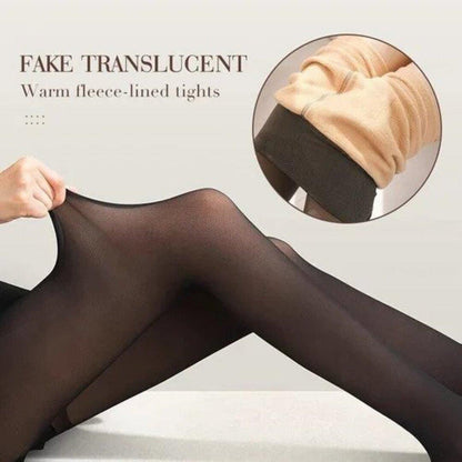 Lighteme Fleece Leggins | Warme Strumpfhose aus superelastischem Plüsch