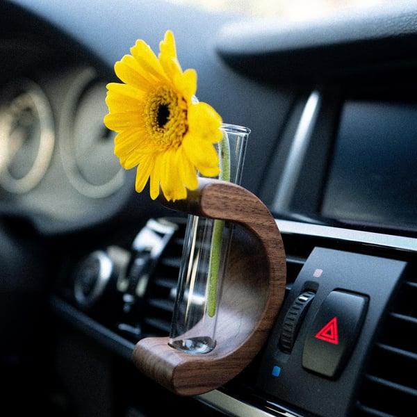Lighteme Kompaktauto Miniatur-Blumenvase aus Holz