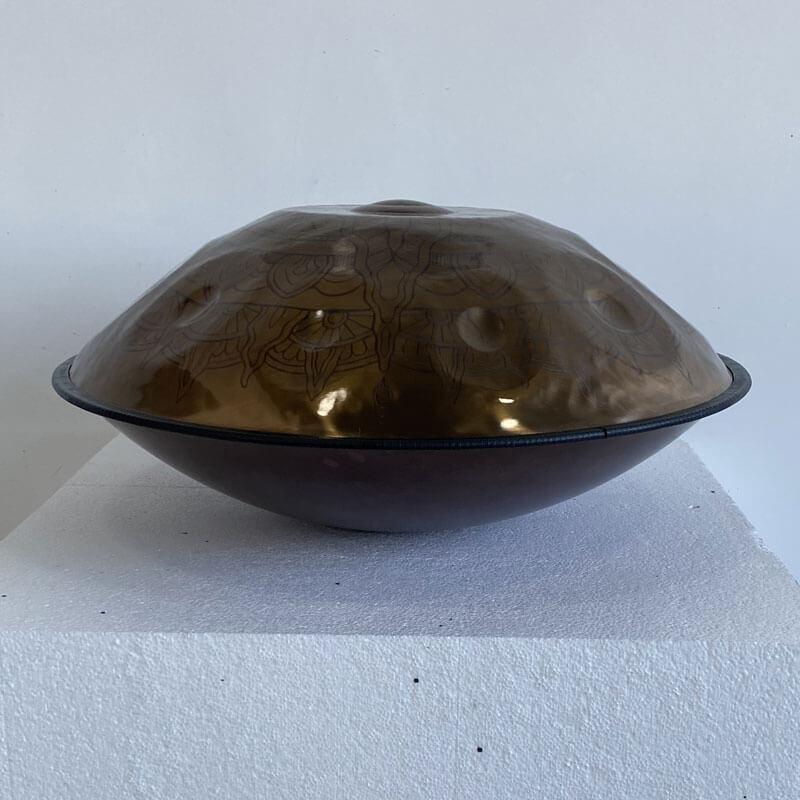 MiSoundofNature Custom Handmade F3 Handpan Drum 1.2mm Stainless Steel 22 In 14(12+2) Notes
