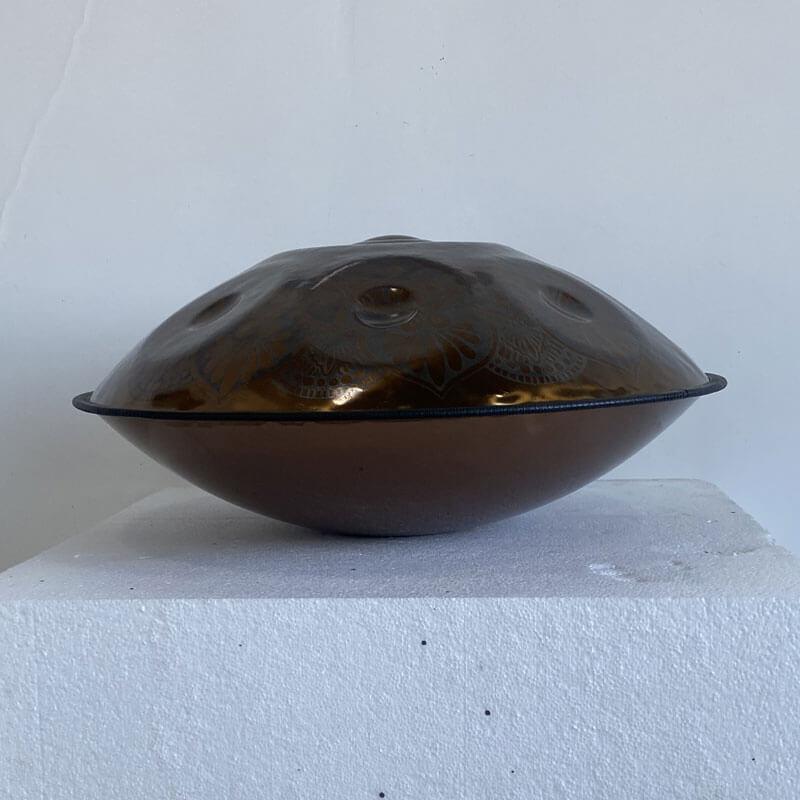 MiSoundofNature Custom Handmade F3 Handpan Drum 1.2mm Stainless Steel 22 In 9/10/11/12 Notes Hang Instrument