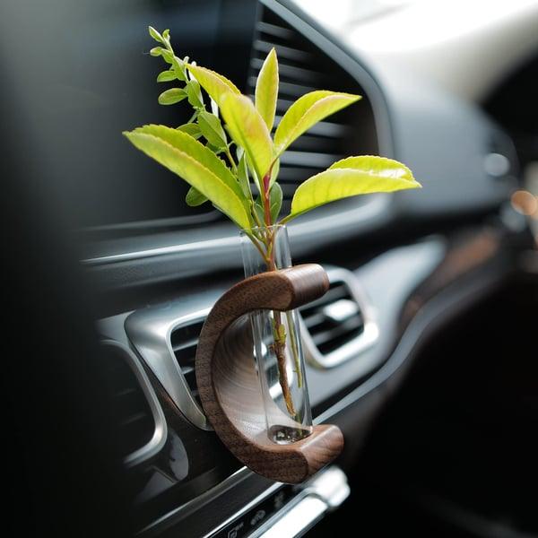 Lighteme Kompaktauto Miniatur-Blumenvase aus Holz