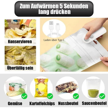 Lighteme Mini-Beutelverschließer, tragbares 2-in-1-Werkzeug