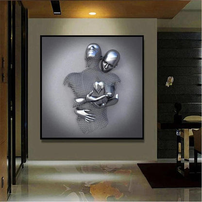 Lighteme Silber Leinwand Gemälde
