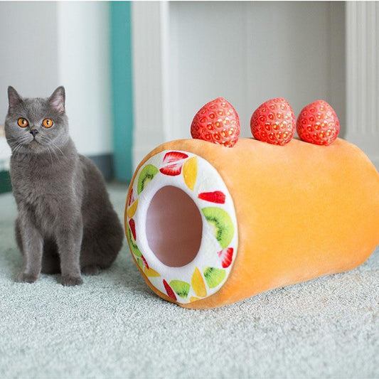 Lighteme Extra Plüsch-Katzen-Fruchtrollenbett