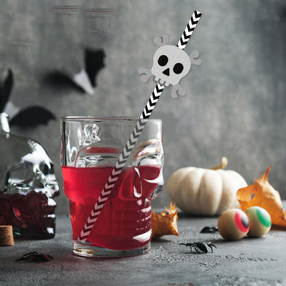 Lot de 24 pailles en papier Halloween Horror Lighteme