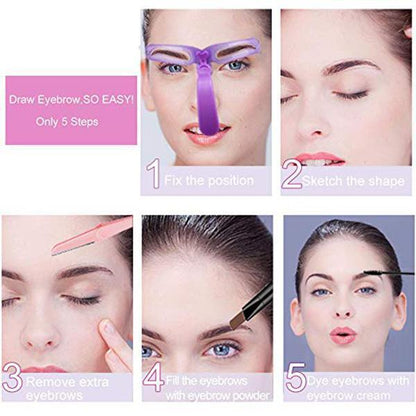 Lighteme 8 Shapes Of Eyebrow Stencil