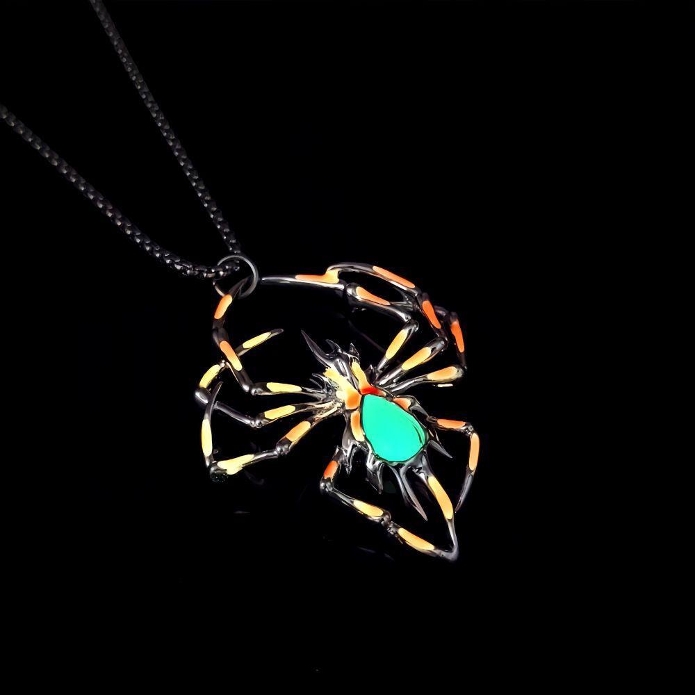 Lighteme Halloween leuchtende Spinnenhalskette