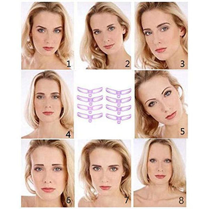 Lighteme 8 Shapes Of Eyebrow Stencil