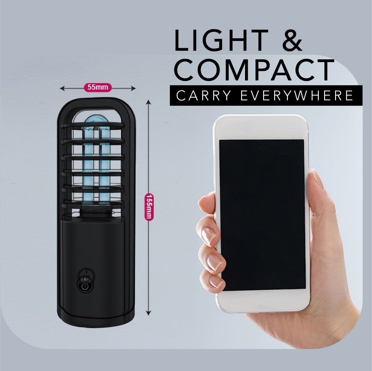 Lampe stérilisatrice UV-C portable Lighteme