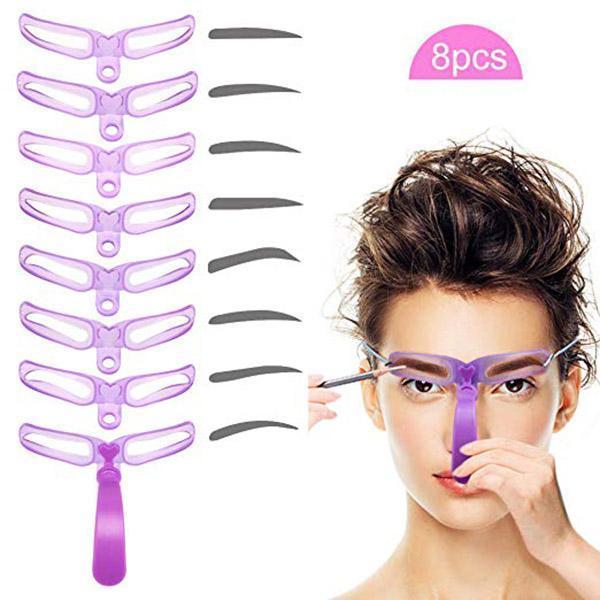 Lighteme 8 Shapes Of Eyebrow Stencil
