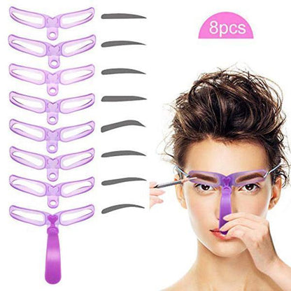 Lighteme 8 Shapes Of Eyebrow Stencil