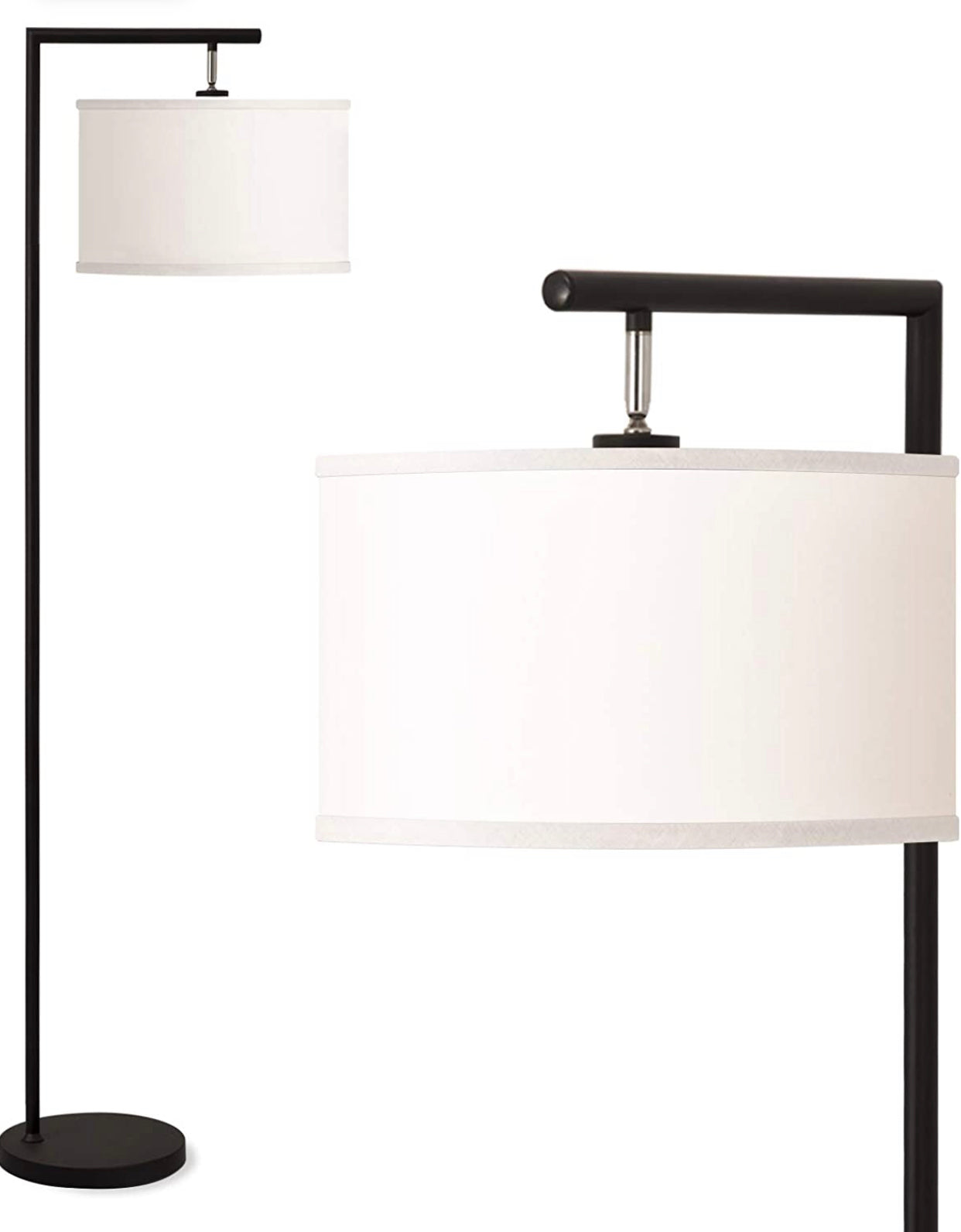 Lighteme Modern Floor Lamp, Classic Standing Lamp Reading Standing Light for Bedroom Living Room with LED Bulb