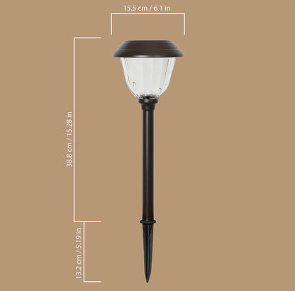 Lighteme 10 Pack Solar Pathway LED Lights Outdoor-Stainless Steel 15 Lumen( Bronze )