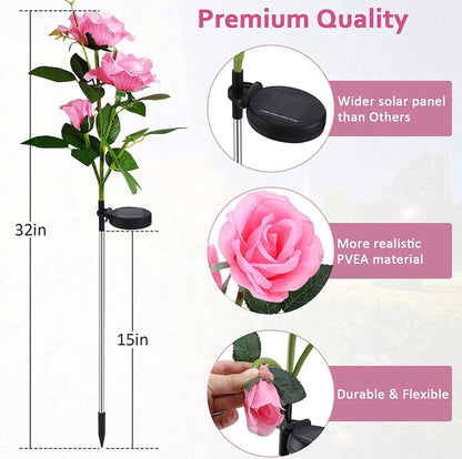 Lighteme Solar LED Rose Flower Light (2 Pack)