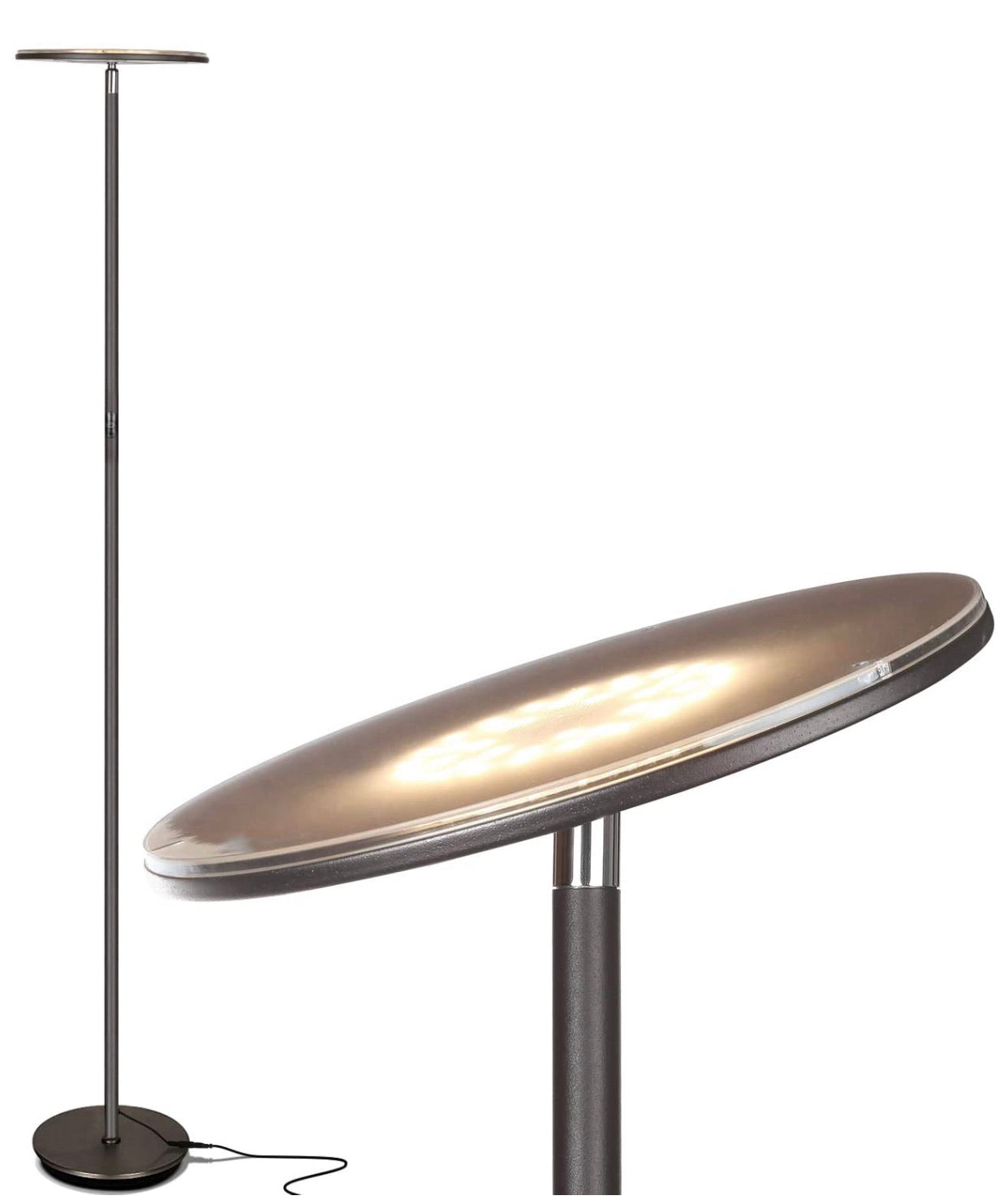 Lighteme Sky Moon LED-Torchiere-Stehlampe, superhell – hohe Lumenzahl für Wohnzimmer und Büros – dimmbar