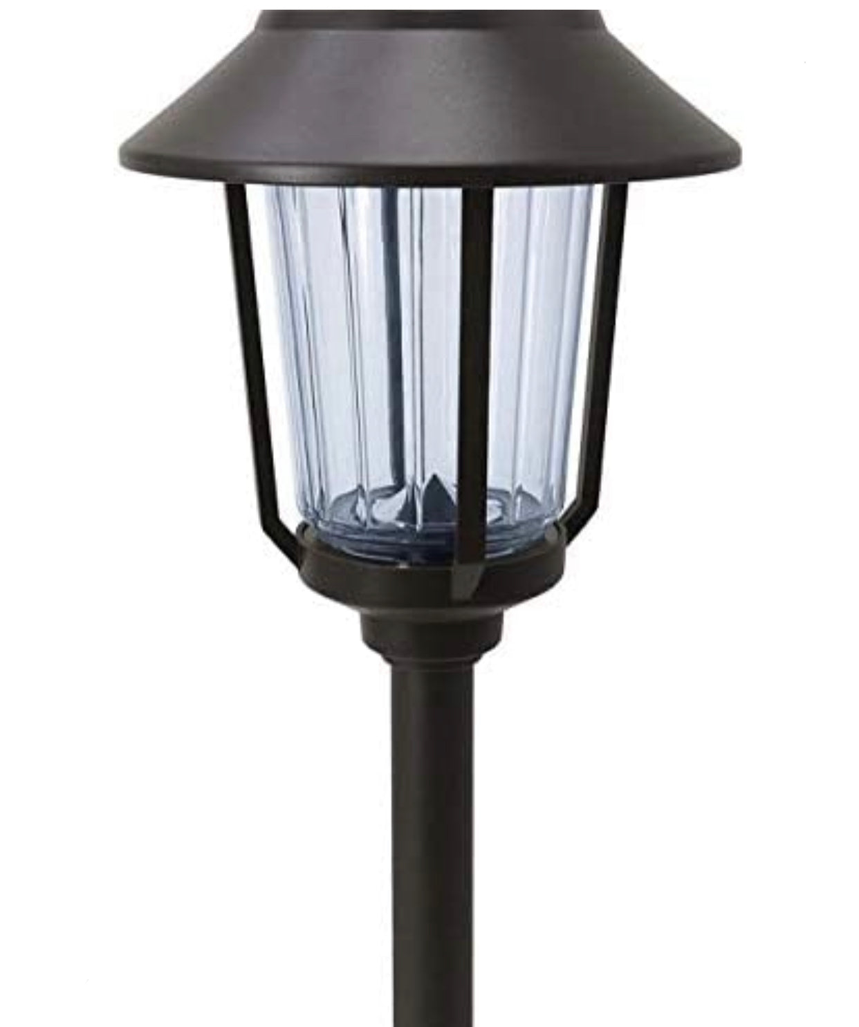 Lighteme 15-Lumen Solar Pathway Lights, Aluminum And Glass 6 Pack