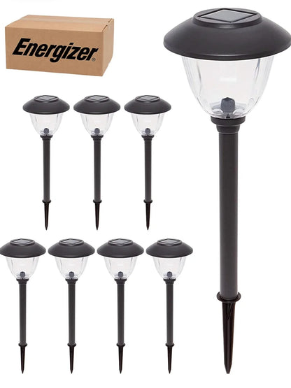 Lighteme 10 Pack Solar Pathway LED Lights Outdoor-15 Lumen