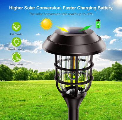 Lighteme Solar Pathway Lights Outdoor 8 Pack