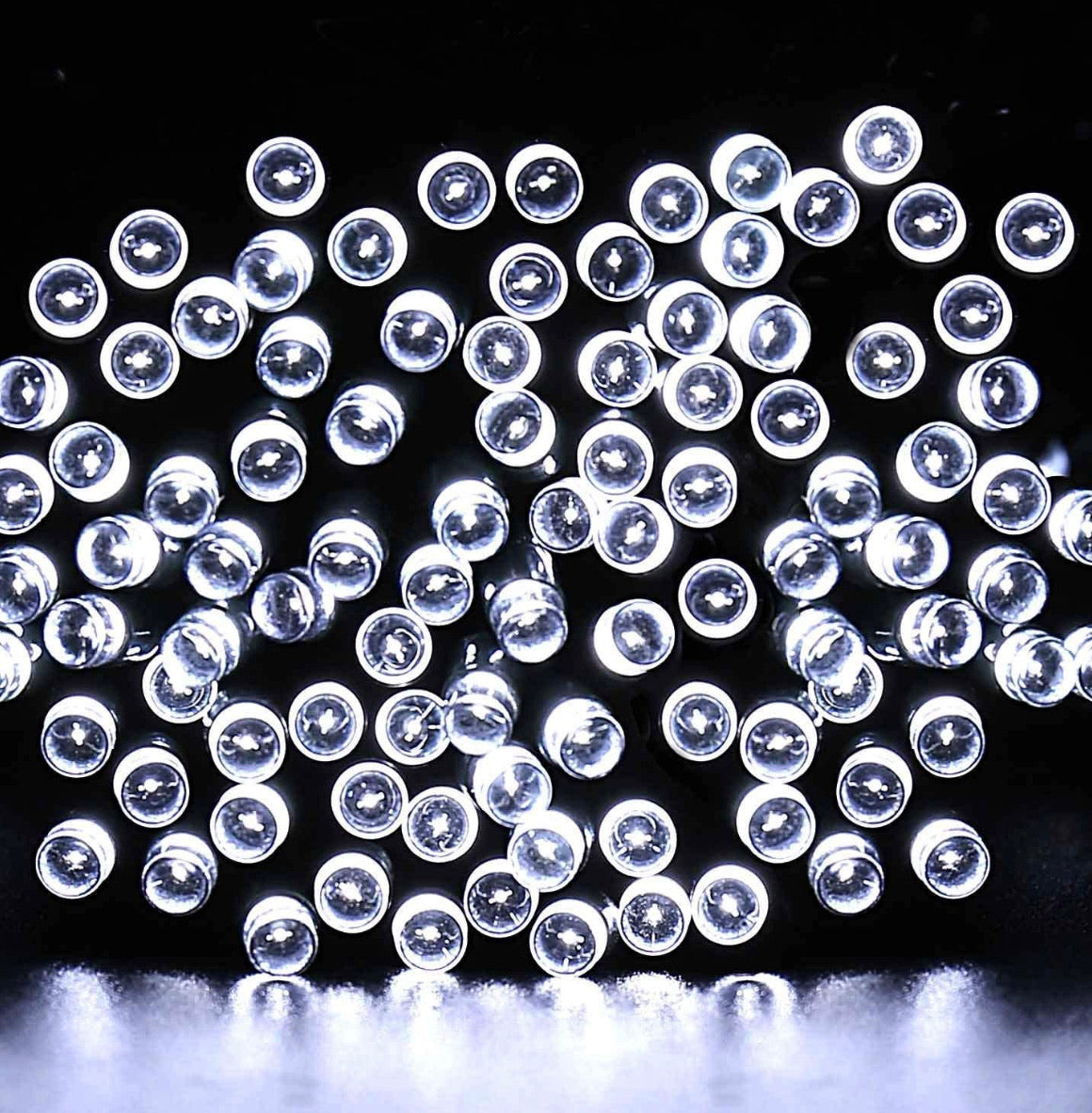 Lighteme 33Ft Solar Led string light 100LED Light-Green Wire