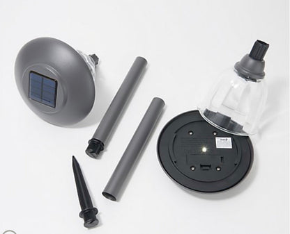 Lighteme 16-teilige Solar-Wegeleuchten aus Glas und Aluminium, 16 Lumen