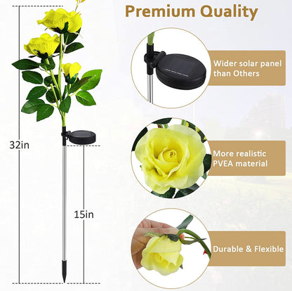Lighteme Solar LED Rose Flower Light (2 Pack)