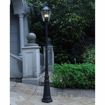 Lighteme Outdoor Solar LED Lamp Post Lights 300 Lumen 90 Inch Tall