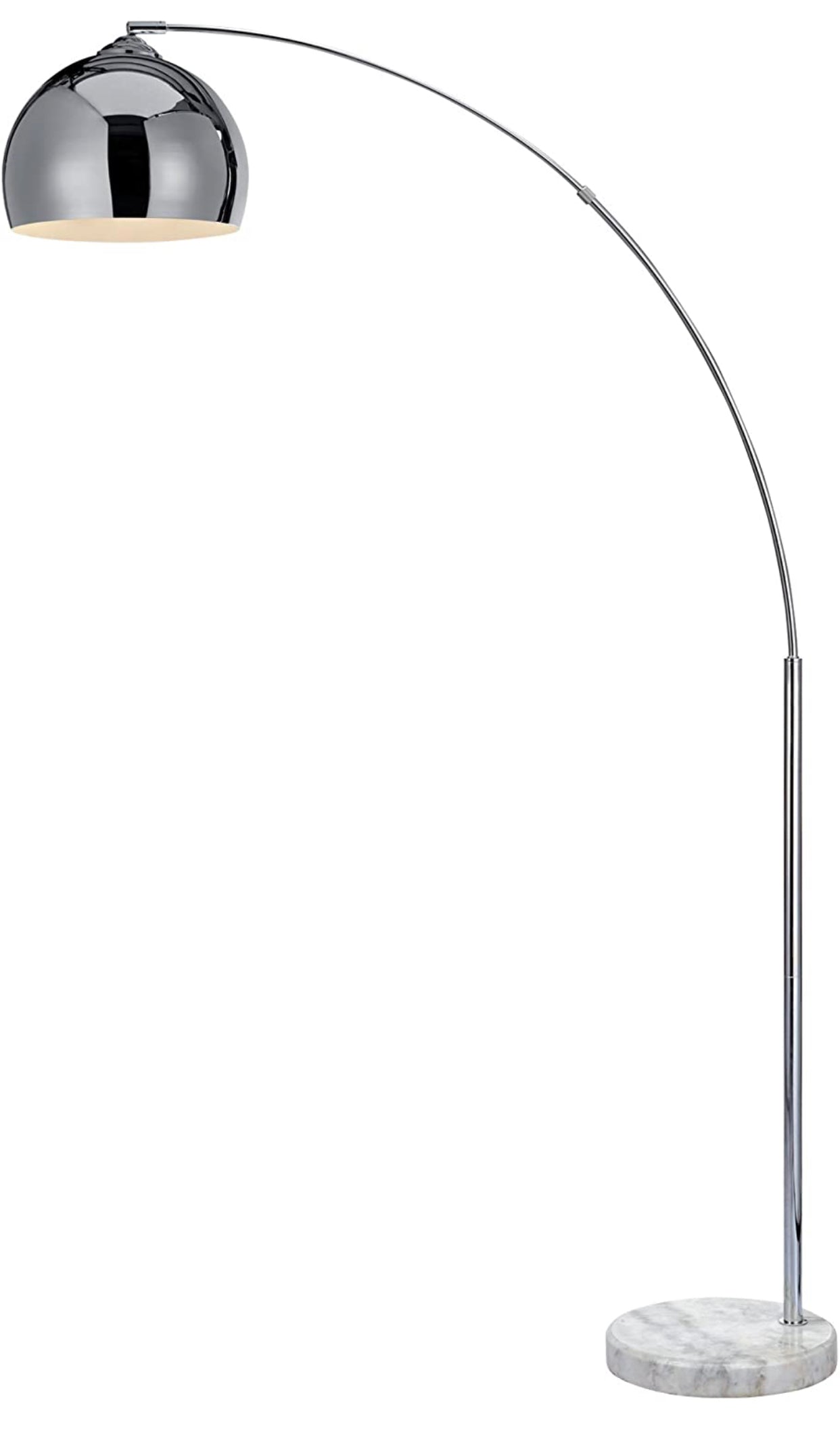 Lighteme Arc-Stehlampe für über der Couch mit kugelförmigem Lampenschirm, passt zu Ihrer Wohnzimmereinrichtung – hohes Stehlicht (4 Farben)