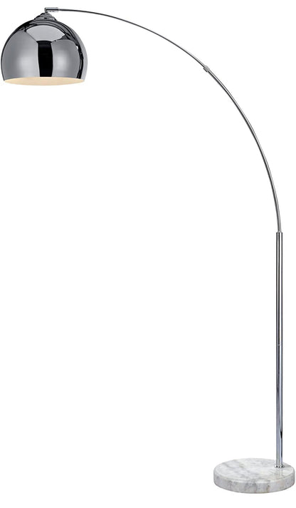 Lighteme Arc-Stehlampe für über der Couch mit kugelförmigem Lampenschirm, passt zu Ihrer Wohnzimmereinrichtung – hohes Stehlicht (4 Farben)