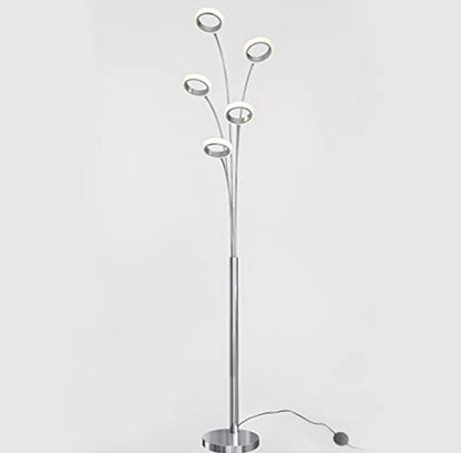 Lighteme Optical LED Integrated Floor Lamp Light Fixture, Chrome