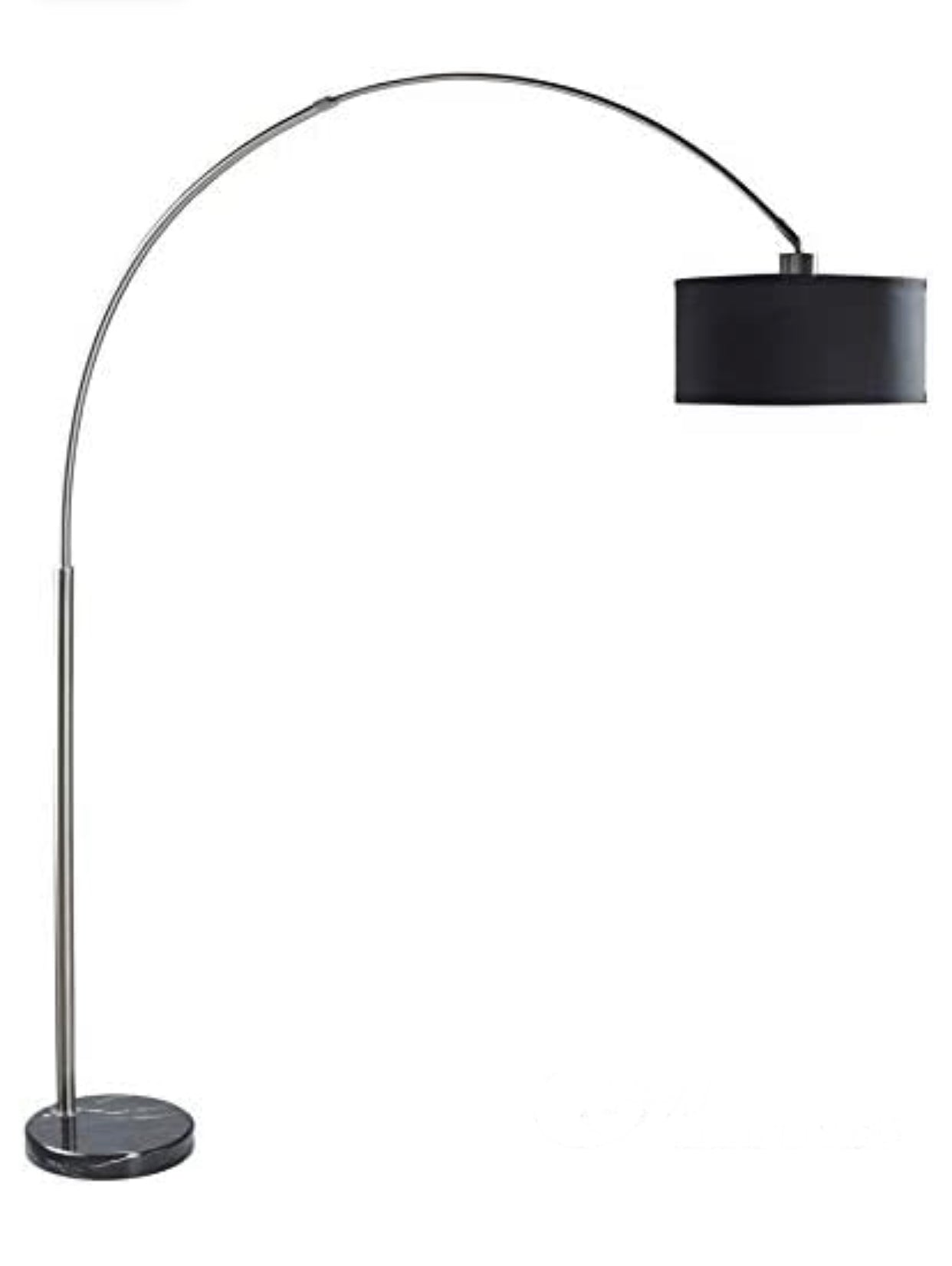 Lighteme Arc Floor Lamp with Unique Hanging Drum - Arching Over The Couch