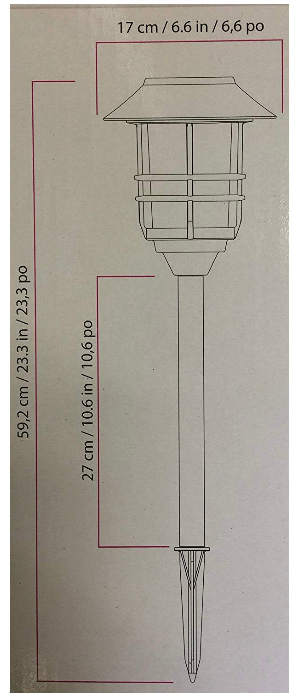 Lighteme Solar LED Pathway Lights - Oil-rubbed Bronze 4 Pack