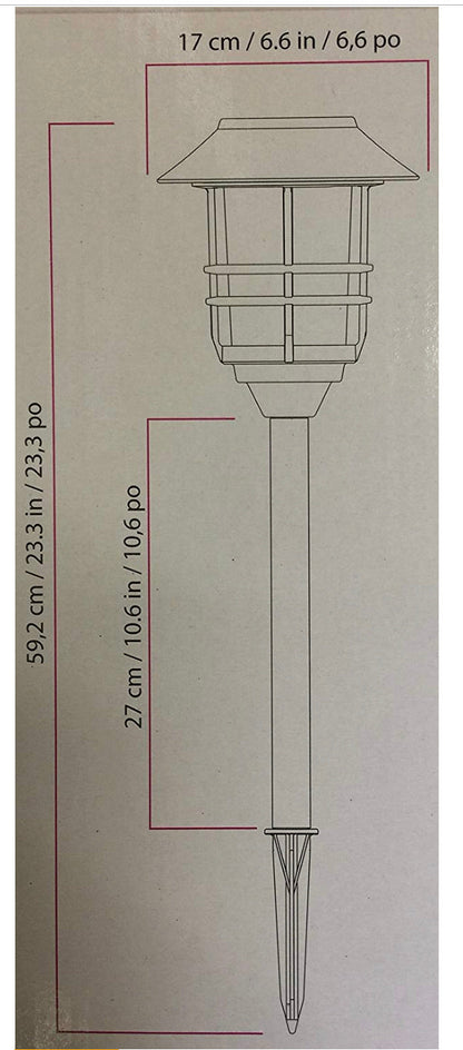 Lighteme Solar LED Pathway Lights - Oil-rubbed Bronze 4 Pack