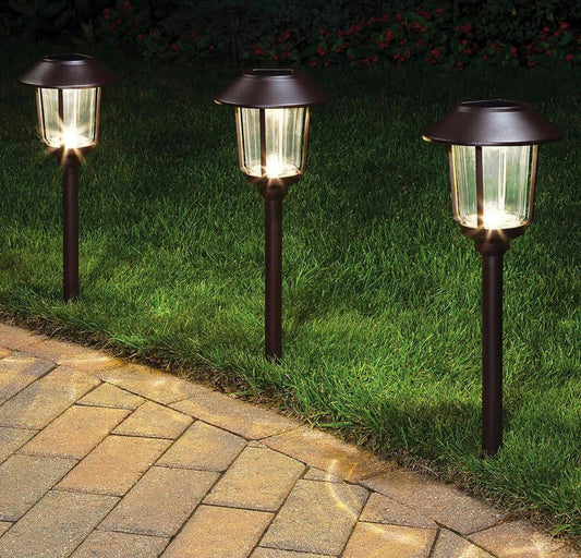 Lighteme Solar LED Large Pathway Lights 10 Lumen  - 6 Pack