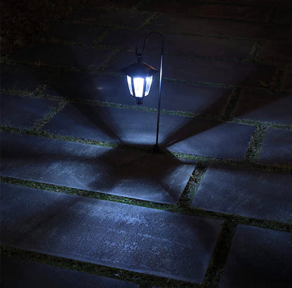 Lighteme Solar Hanging Lights Dual Use Shepherd Hook Lights Outdoor, 4 Pack