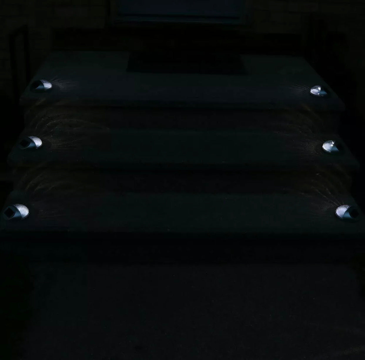 Lighteme Black  Deck Solar Lights Powered  LED  Utility Light 4 Pack