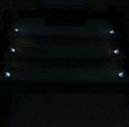 Lighteme Black  Deck Solar Lights Powered  LED  Utility Light 4 Pack