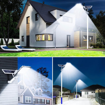 Lighteme 1000W Commercial Solar Street Light Outdoor 100000 Lumens Dusk to Dawn Solar with Remote Control