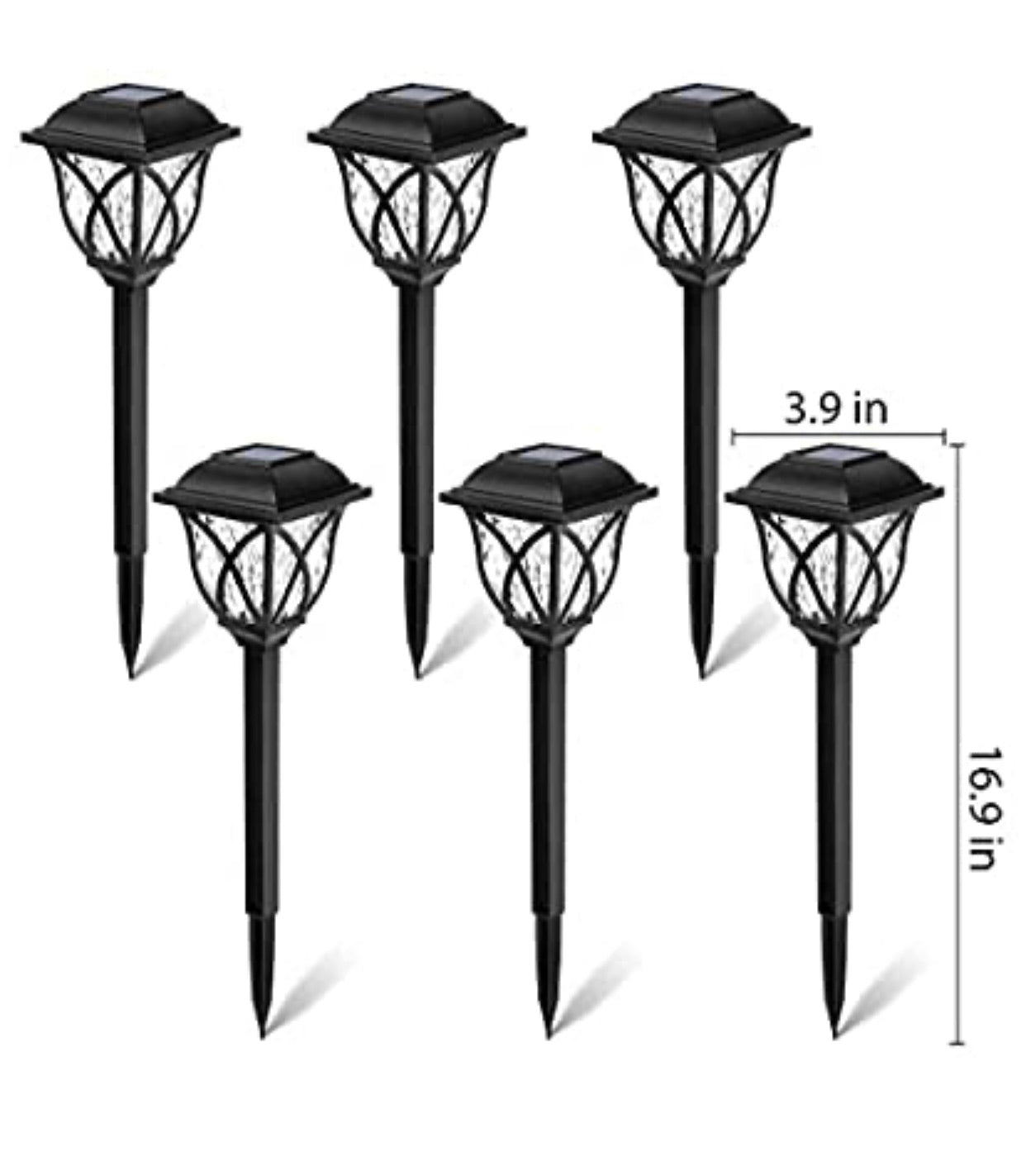 Lighteme 8 Pack Solar LED Lights,Large Rotating Outdoor Pathway Up To 10 Lumen