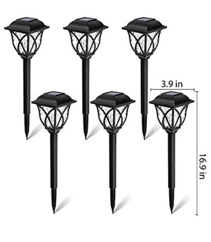 Lighteme 8 Pack Solar LED Lights,Large Rotating Outdoor Pathway Up To 10 Lumen