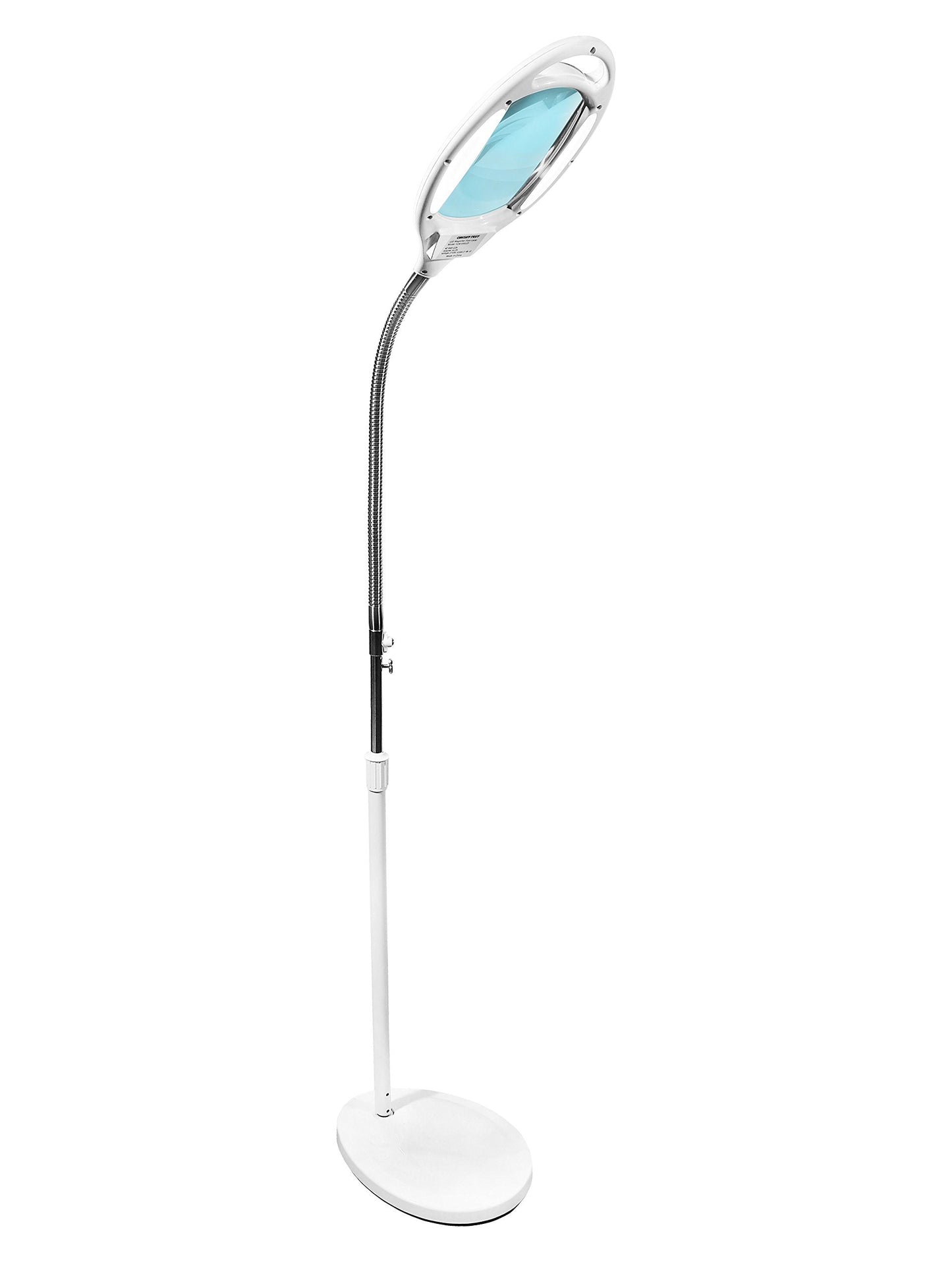 Lighteme 8X10 – Stehlampe mit ganzseitiger Vergrößerung – Freihändige Lupe mit hellem LED-Licht zum Lesen – Flexibler Schwanenhals hält die Position 