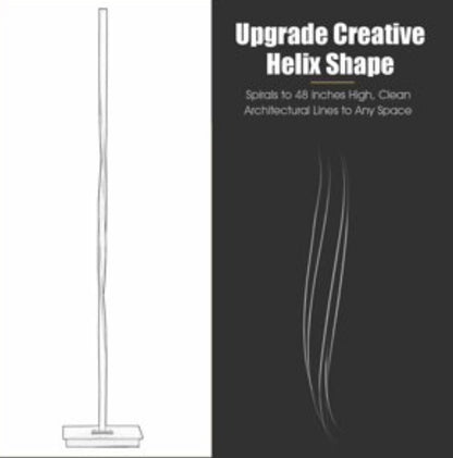 Lighteme Modern LED Floor Lamp for Living Room Bright Lighting - 48" Tall Light-Dimmable