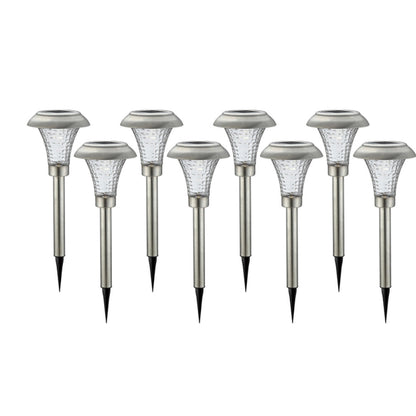 Lighteme Silver Solar Powered LED Pathway Light  (Pack of 16 )